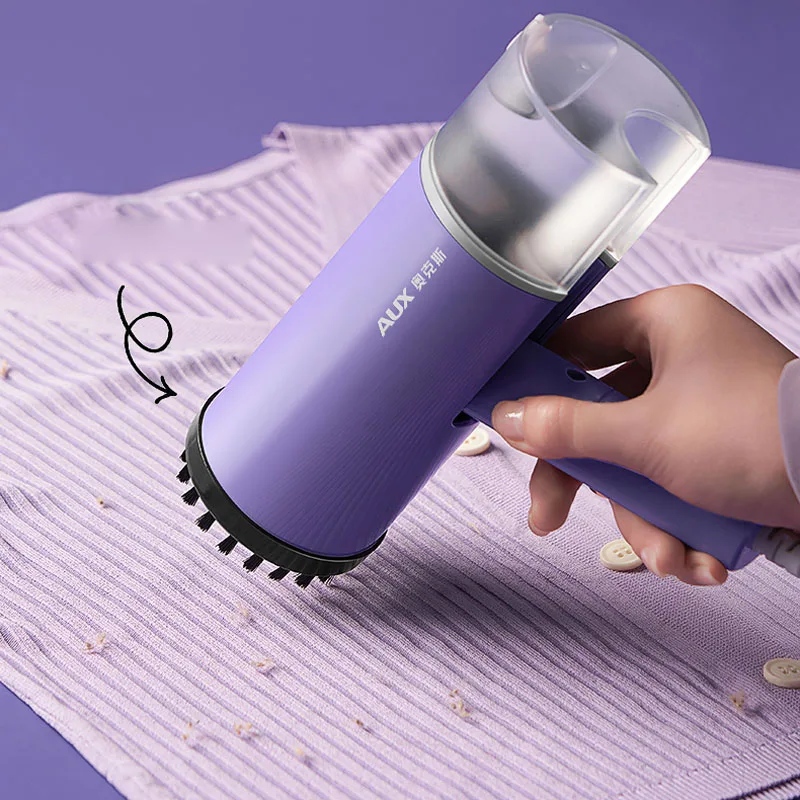 Plancha de vapor portátil de mano, vaporizador de ropa plegable, planchado colgante, máquina de planchar ropa de viaje para el hogar con cepillo de bola de pelo