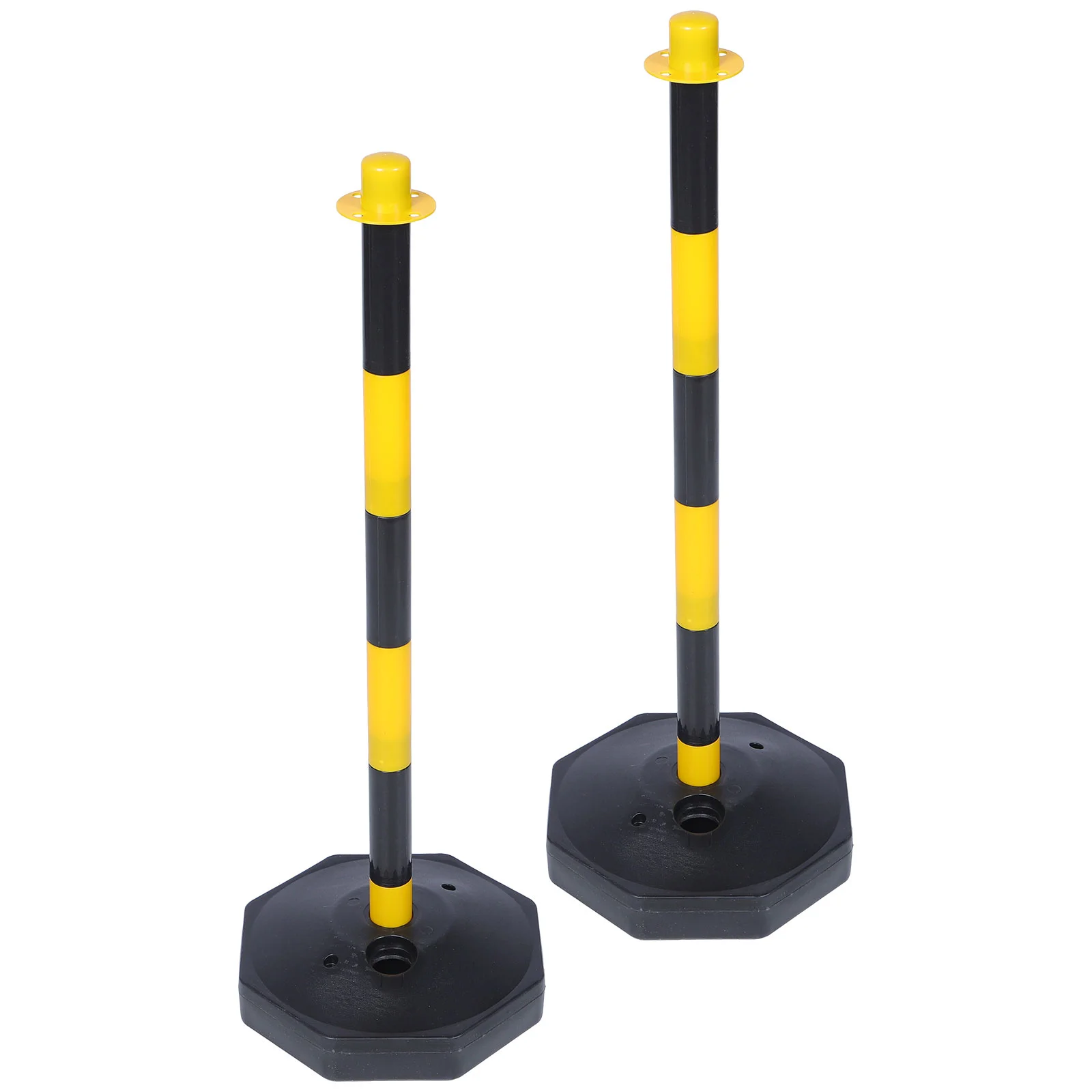 2 Pcs Water Filled Delineator Posts Yellow Black Traffic Safety Cones Garage Parking Aid Driveway Warning Columns