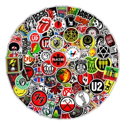 100Pcs Retro Rock Music Stickers DIY Stickers Scrapbooking Phone Luggage Skateboard Waterproof Decals