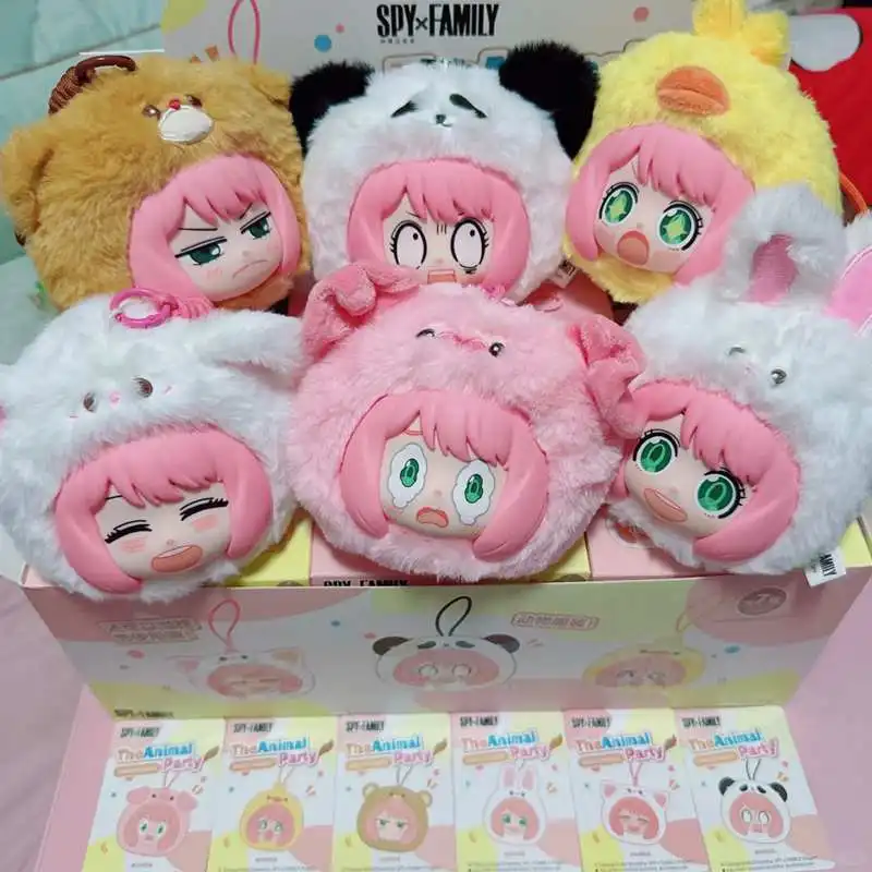 

Spy X Family Mystery Box Anya: Vinyl Plush Figure Surprise Blind Box Animal Party Series Adorable Keychain Doll Collectible Gift