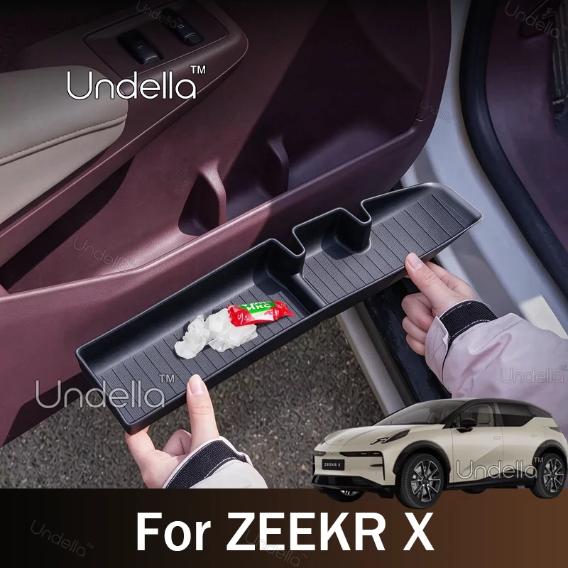 Center Console Storage Box Under Sliding Lid Armrest Organizer Tray For ZEEKR X 2026 2027 Interior Modification Car Accessories