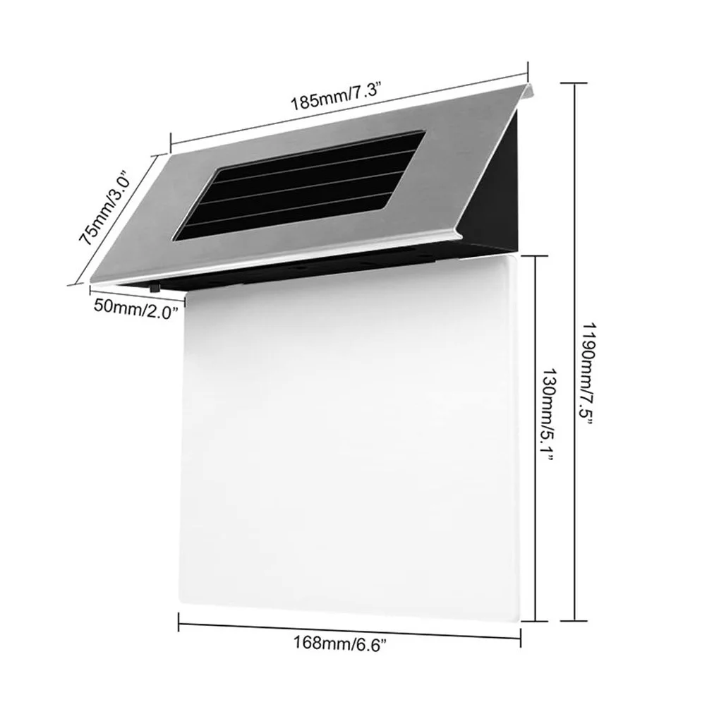 

1Set Outdoor Solar Address Sign Number Light Waterproof Solar Powered Wall Lamp for Porch Yard Address Sign