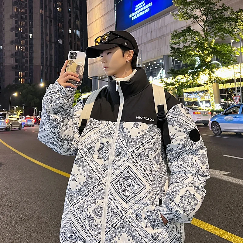 

Advanced Men's down Jaet New Winter Coat Youth Walnut Flower Japanese Sle Neutral College Sle Top Outdoor Sports Running