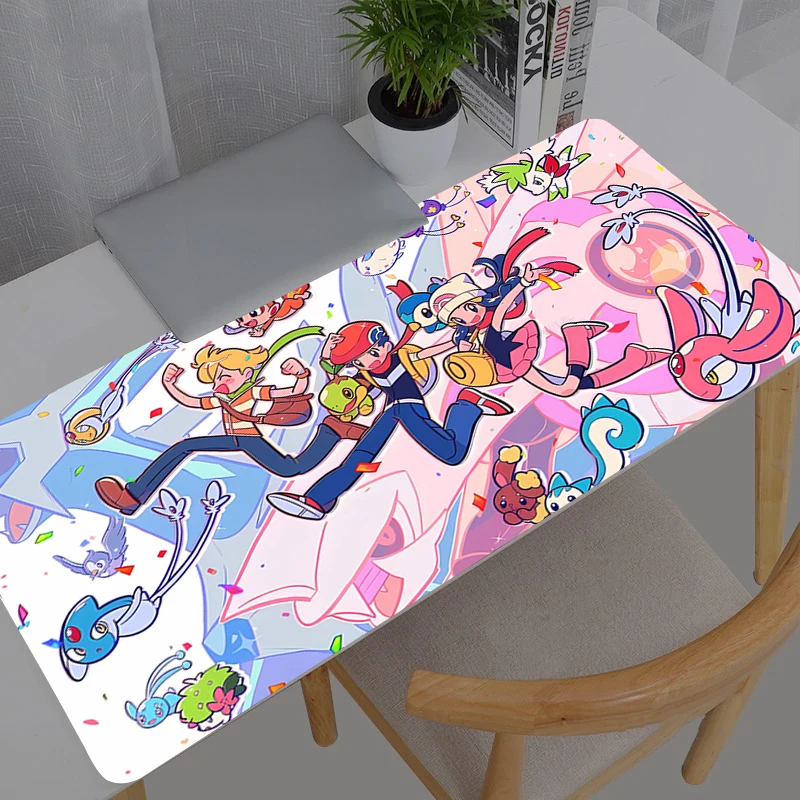 90x40cm XXL Rubber Large PC Mousepad Gamer Pokemon Pikachu Anime Gaming Mouse Pads Desk Keyboard Mat Computer Laptop Mat