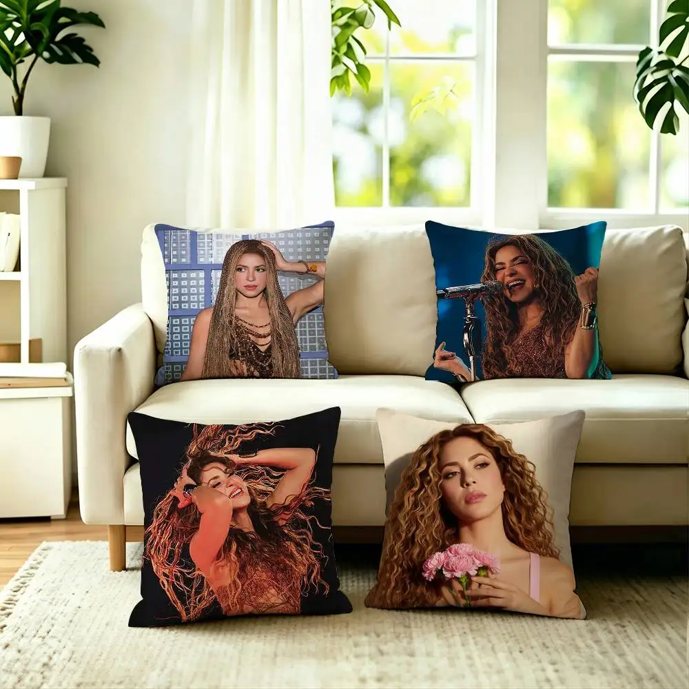 Popular Singer S-Shakira-a Pillow Case Square Double-Sided Sofa Cushion Cover Bedroom Bedside Pillow