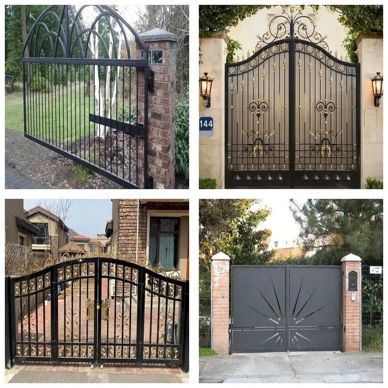Custom Luxury Wrought Iron Doors Modern Architectural Large Steel Entry Door Suitable For Villa Garden Exterior Home Security