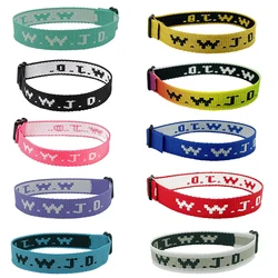 WWJD Braided Rope Bracelet What Would Jesus Do Handmade Bangles Inspirational Religious Christian Bracelets For Women Men Gifts