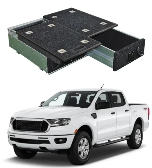 4x4 Pickup Truck Rear Storage Drawer System Car Camping Drawer Stove for Ranger 2020/Ranger XLT/2019+