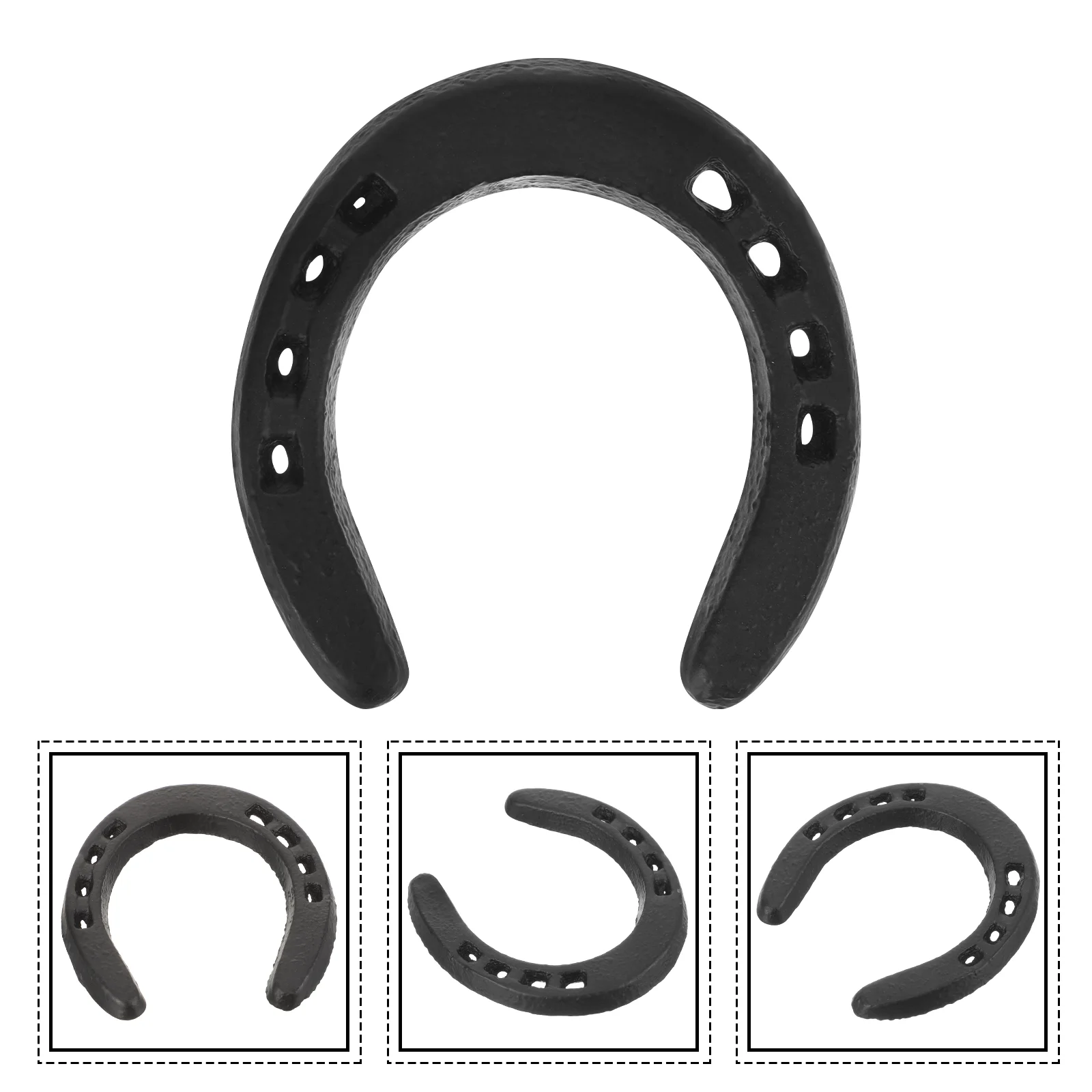 Large Cast Iron Horseshoe Wall Hanging Metal Wall Sculpture Horseshoe Shaped Figurines Iron Wall Art Sculptures Horseshoe