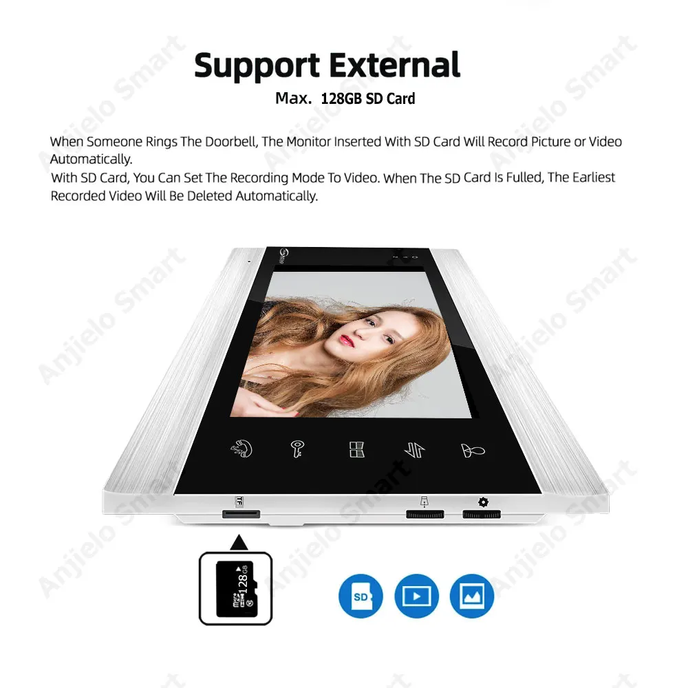 Tuya WiFi Smart Video Intercom System, campainha à prova de intempéries, várias telas de 7 Polegada, interfone para casa e apartamento