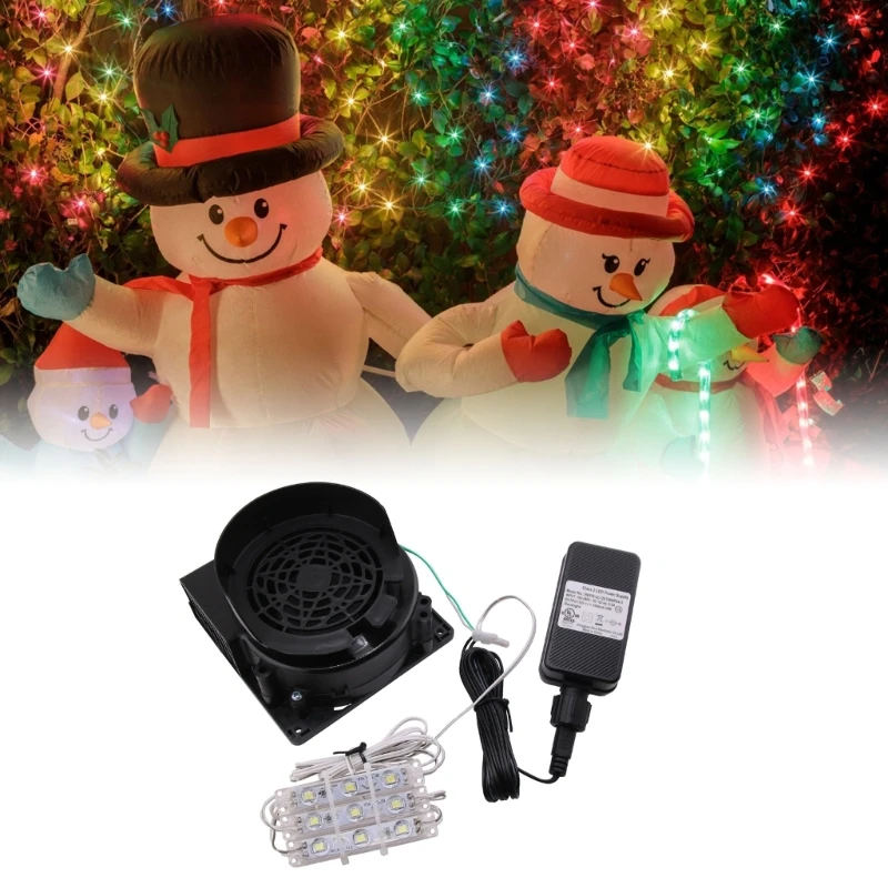Soplador para inflables, ventilador, adaptador repuesto, luces LED para volar, Halloween, Navidad, inflables
