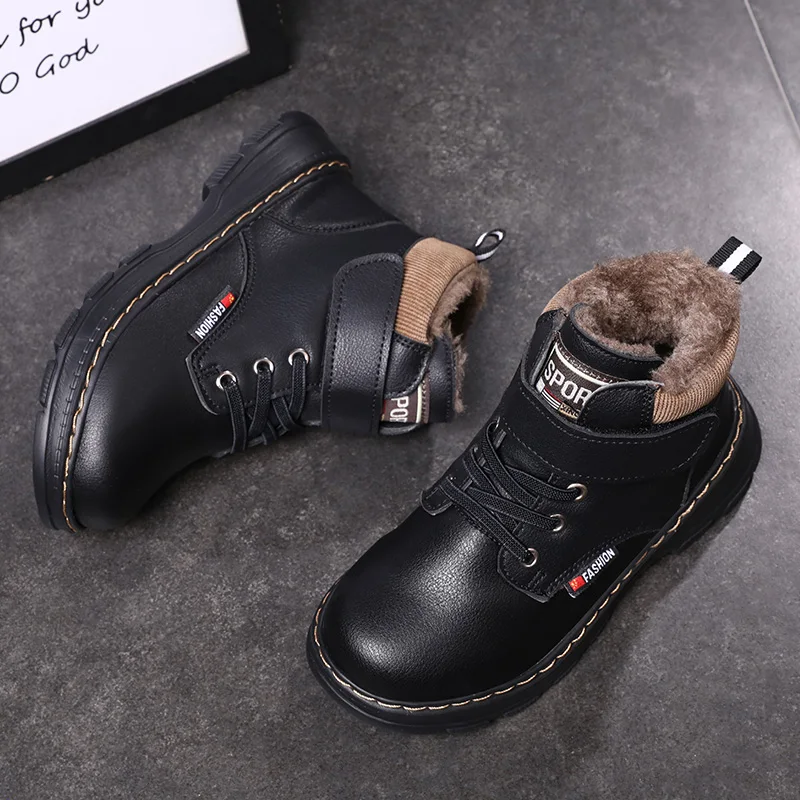 Hot Sale Children Snow Boots Warm Non-slip Shoes For Boys Girls Brand Boots Comfort Baby Plush Boots Fashion Sneakers