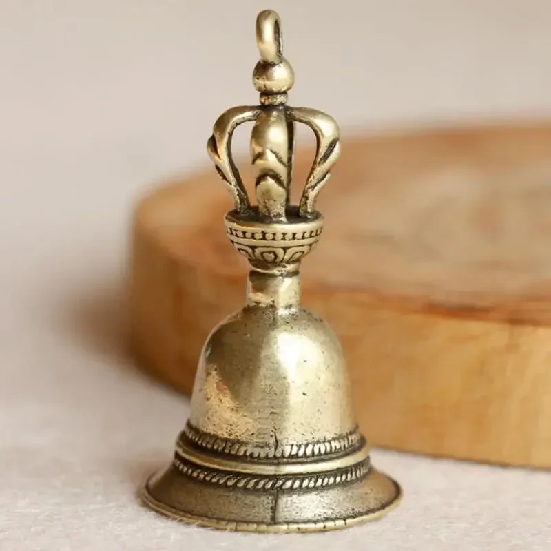 1PC Tibetan Bronze Bell Antique Bell Christmas Tree Pendant Brass Handicraft Magic Bell Wind Shui Feng For Decoration