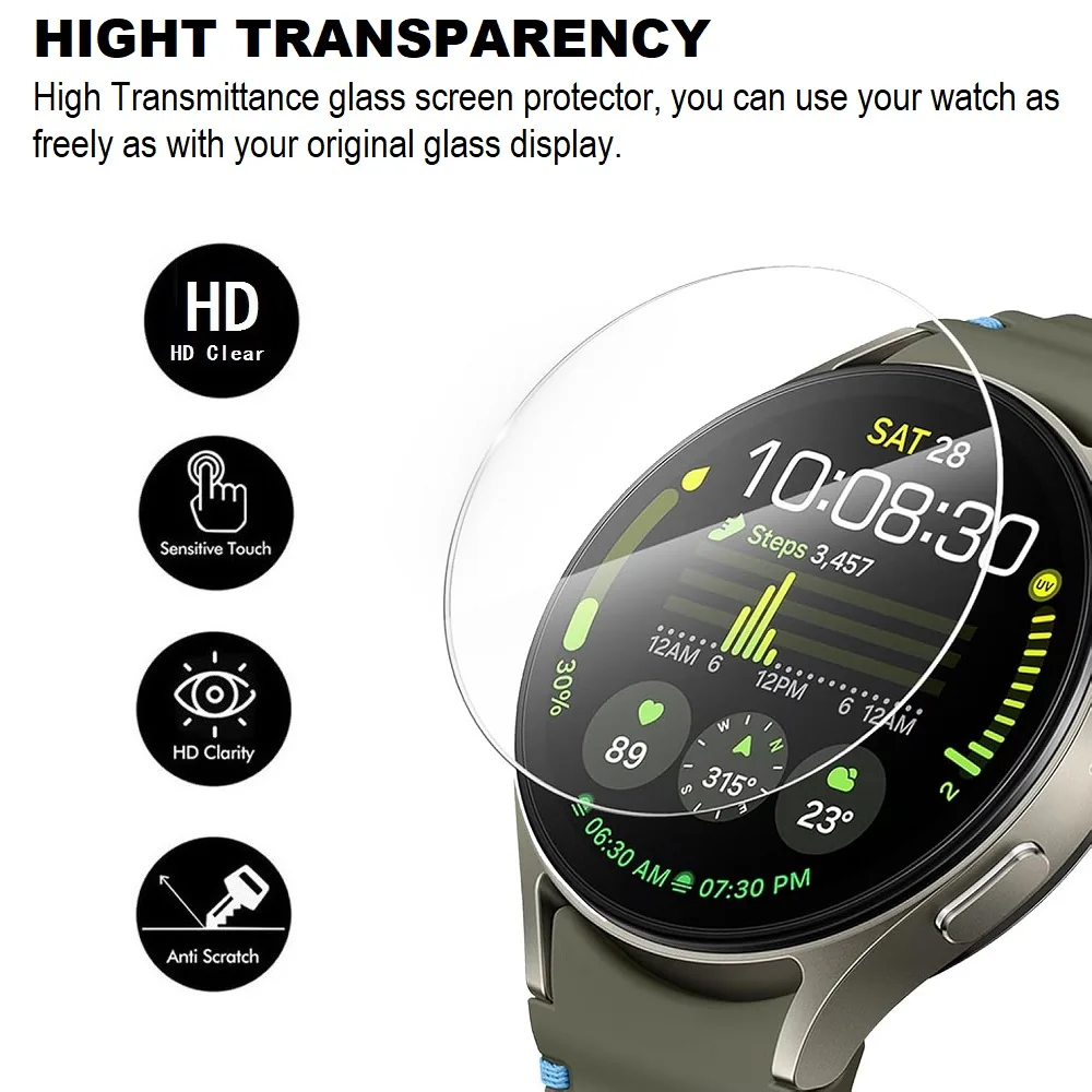 Защитная пленка для экрана Samsung Galaxy Watch 7, 5 шт., 44 мм, 40 мм/ультра 47 мм, умные часы, закаленное стекло, защитная пленка от царапин