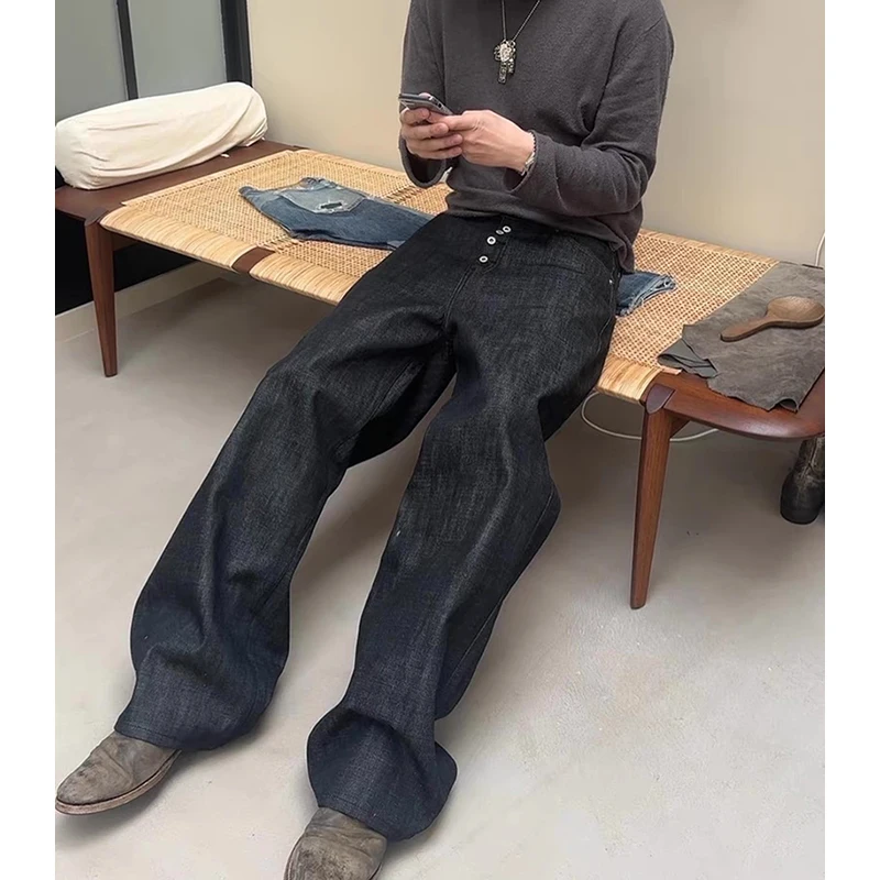 

Мужские джинсы No Faith Studios, оригинальный цвет, свободные, широкие, прямые, повседневные, молодежные, осенняя коллекция