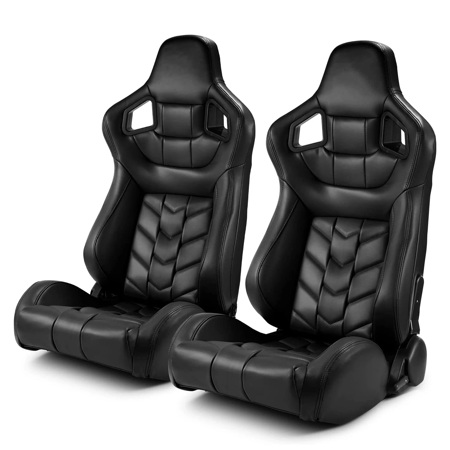 9009 Black High Quality Leather Car Vehicle Gaming Station Simulator Universal Adjustable Sim Bucket Racing Seats