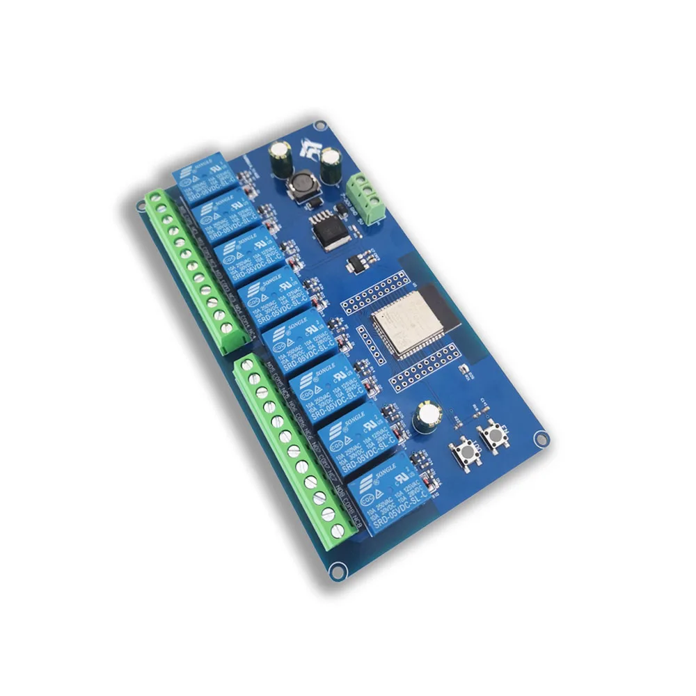 DC5-30V Power Supply 8 Channel Relay Module ESP32 WIFI Bluetooth BLE ESP32-WROOM Relay Board Secondary Development Board