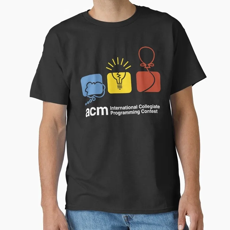 ACM ICPC Dark Ubuntu Linux Operating System Graphic T‑Shirt Casual Short Sleeve Tees Geek IT Developer Fan Gift Streetwear