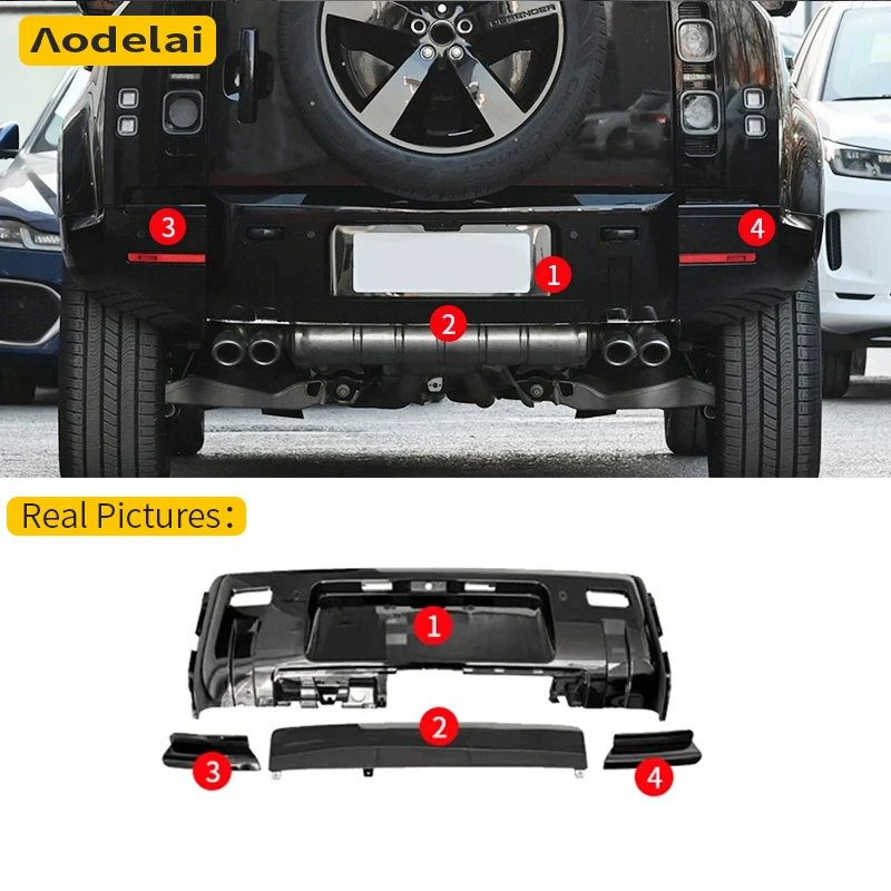 Front Rear Bumpers Body Kits for Land Rover Defender 110/90 2020-2025 Black Knight Kit Car Accessories