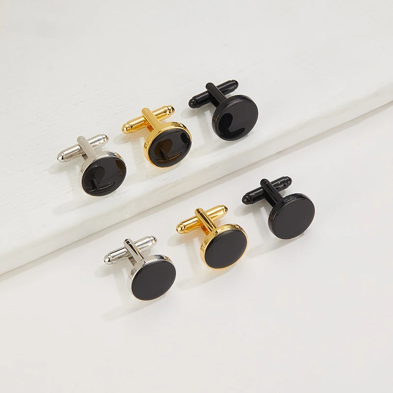 1Pair Light Luxury Versatile Shirts Round Cufflinks For Shirt Cuffs Nail Bridegroom Suit Sleeve Clothing Accessories