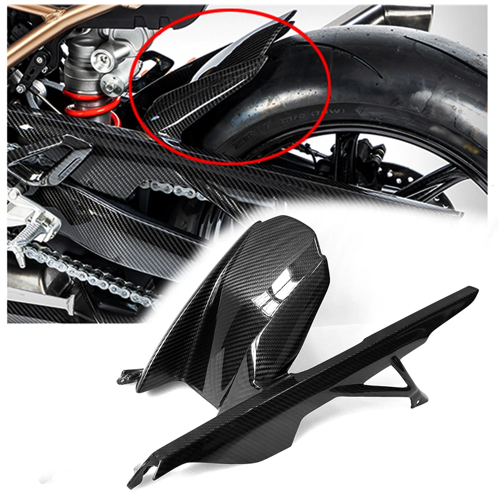 

Carbon Fiber for BW S1000RR 2019-2021 S1000R 2021+ M1000RR Motorcycle Rear Hugger Rear Fender With Chain Guard Cover Protector