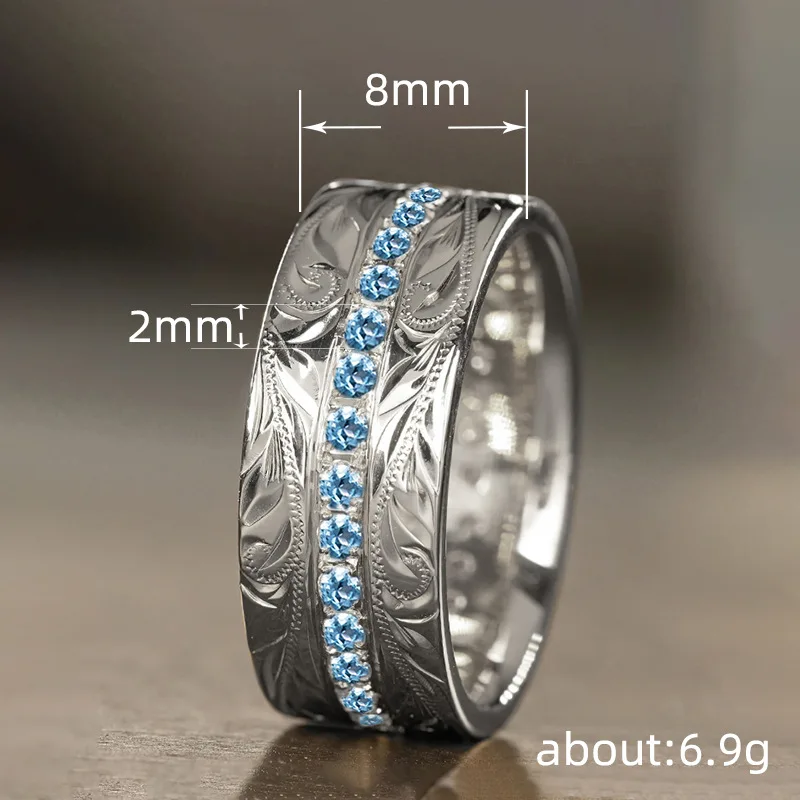 Huitan Aesthetic Carved Pattern Wedding Band Women Rings Silver Color/Gold Color Luxury Trendy Female Rings for Party Jewelry
