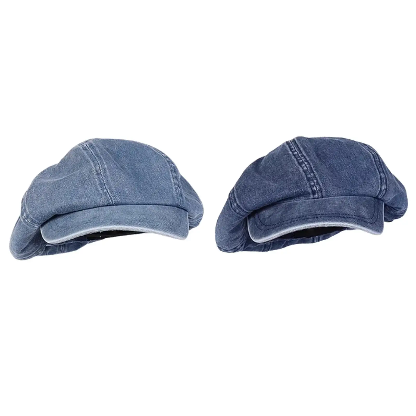 ผู้หญิง DENIM Beret หมวกคนขับรถแท็กซี่หมวกสไตล์วินเทจสไตล์สบายๆจิตรกรหมวก Beret หมวกสําหรับเดินทางขับรถช้อปปิ้ง