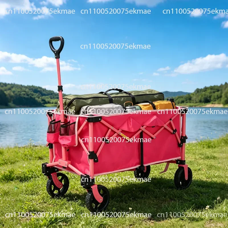 New pink camper, four-way folding trolley, toilet booth, large capacity