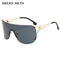 Gafas de sol rectangulares Vintage sin marco para hombres y mujeres, gafas de protección UV400 con diseño de marca de lujo Retro a la moda