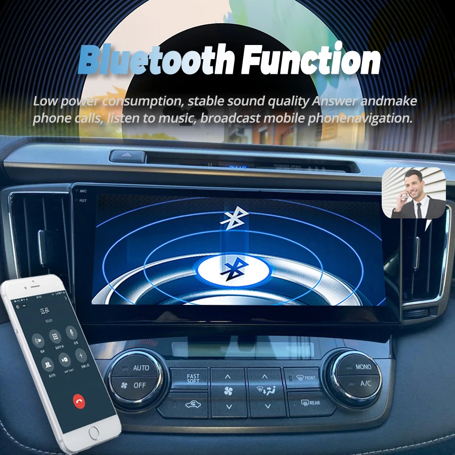 For Toyota RAV4 RAV 4 Xa40 2012-2019 10.25inch Car Radio CarPlay Android Auto Car Stereo Multimedia Video Player DSP 2 Din GPS