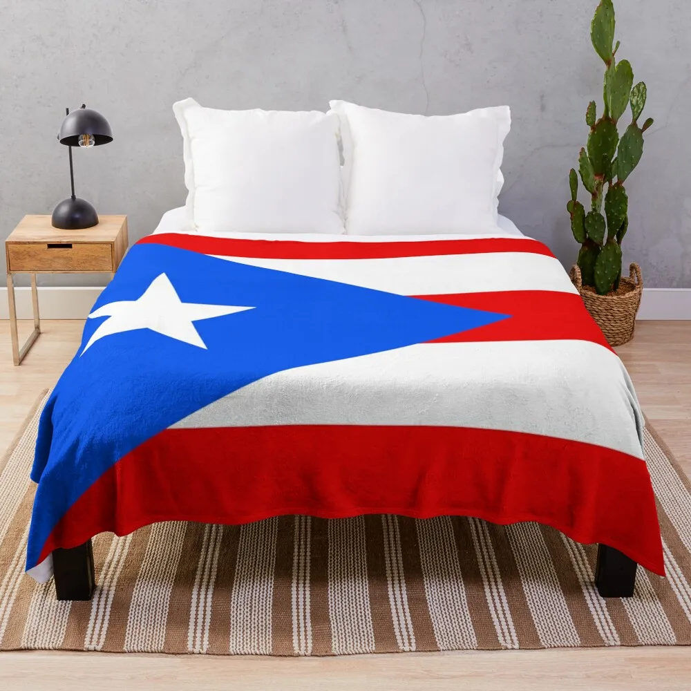 

Flag of Puerto Rico Throw Blanket cosplay anime Decorative Beds Heavy Luxury St Blankets