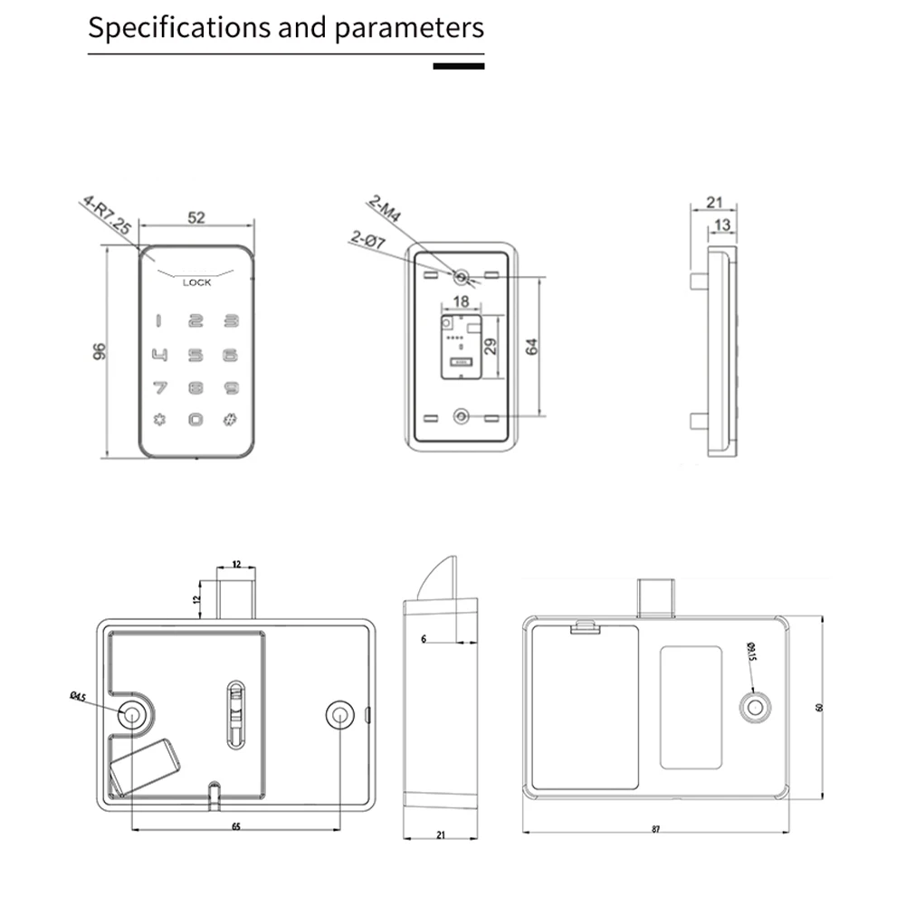 Electronic Cabinet Lock Smart Digital Password Entry Keyless Lock Touch Keypad Electronic Lock For Cabinet Locker