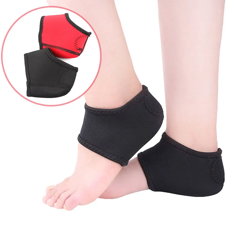 1Pair Plantar Fasciitis Nylon SBR Sleeve Protective Heel Air Support Reduce Pressure on Heel, Relief Heel Pain and Cracked Heel