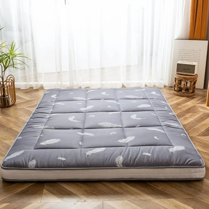 Extra Thick Futon Floor Mattress, Padded Folding Roll Up Mattress Sleeping Pad,Foldable Camping Portable Mattress Shikibuton,