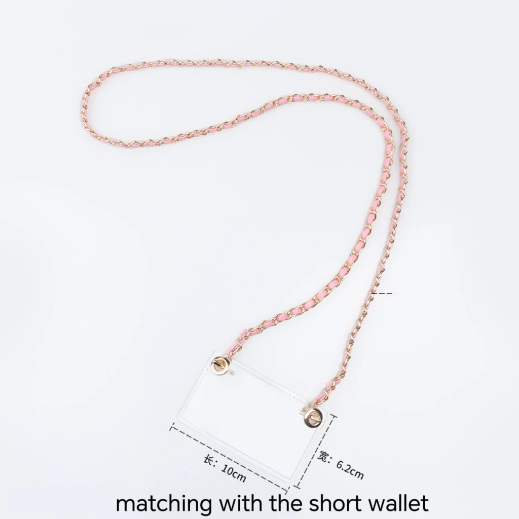 Accessories  for card walle  transform into a crossbody chain clip wallet with leather shoulder straps and inner liner