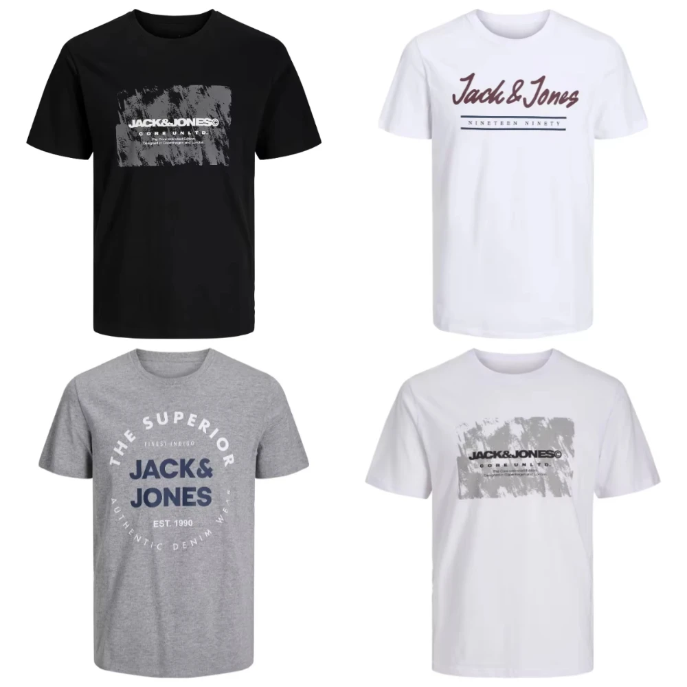 

Jack and Jones T-Shirt Women for Both Men Top Y2k Woman's Large Size Wear T-shirt Summer Cotton Loose Short Sleeve Tees Top