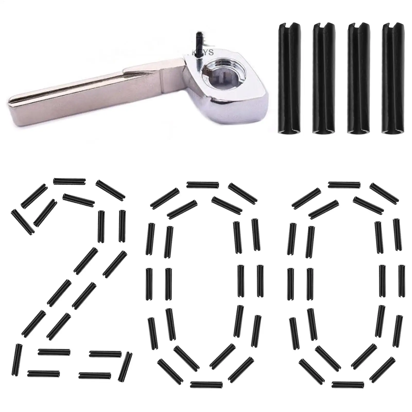200pcs Keychannel 1.6*8mm Flip Remote Key Blade Fixed Pin Car Key Fob Iron Pins for KD KEYDIY Xhorse Remote key latch