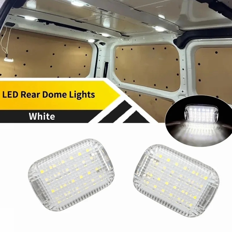 2Pcs Interior Cargo Dome Lights White LED 6000K 12V For Ford E-Transit 2022-2024 Transit Connect 2014-2023 Custom 2015-2023
