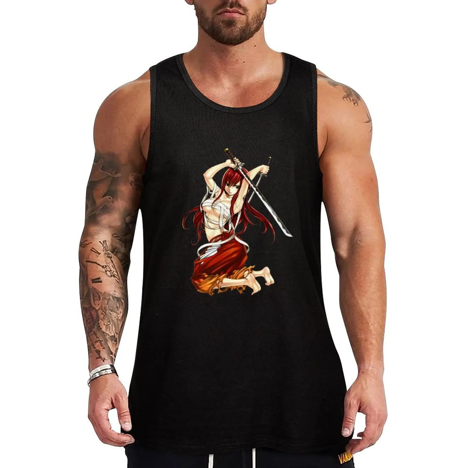 

Erza Scarlet Tank Top Gym wear gym t-shirts man Working vest