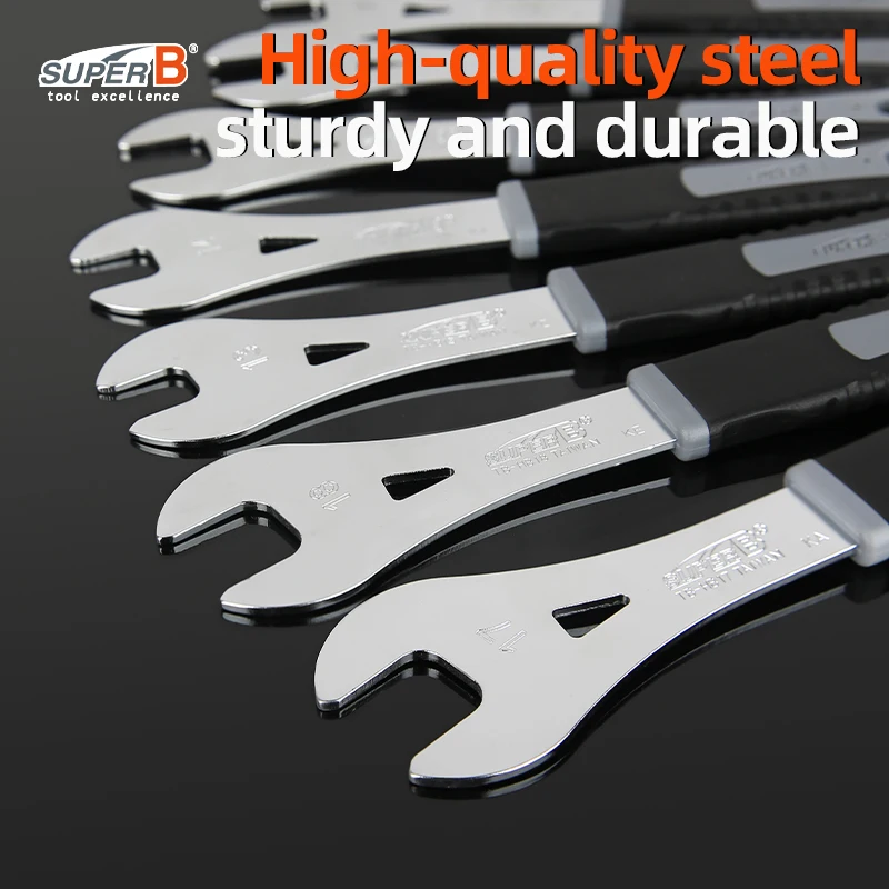 Super B Bicycle Repair Tool Professional Hub Cone Wrench Set Includes The Most Common Size of Hub From 13 to 19 mm Bike Hub Tool