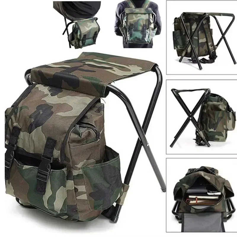 

Folding Seat Stool Backpack Cooling Chair Light Fishing Stool Mountaineering Bag Outdoor Equipment for Camping Traveling Hiking