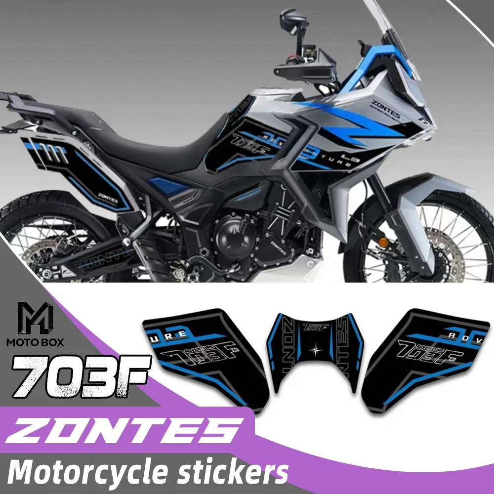 

ZONTES ZT 703F stickers, decals, fuel tank stickers anti-slip body protection stickers, wear-resistant 703F, ZONTES F703, ZONTES