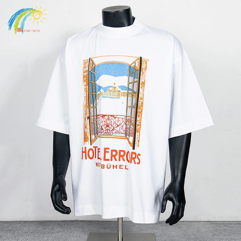

2025 Summer Graphics Printing HOUSE OF ERRORS T-Shirt Men Women Oversized White Tee Tops High Quality T Shirt With Tags