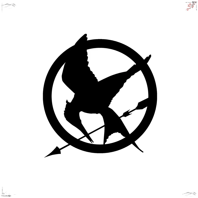 Popular Hunger Games Vinyl Car-Styling Car Sticker Personality Pvc Waterproof Decal Black/white 15.3cm *14.2cm