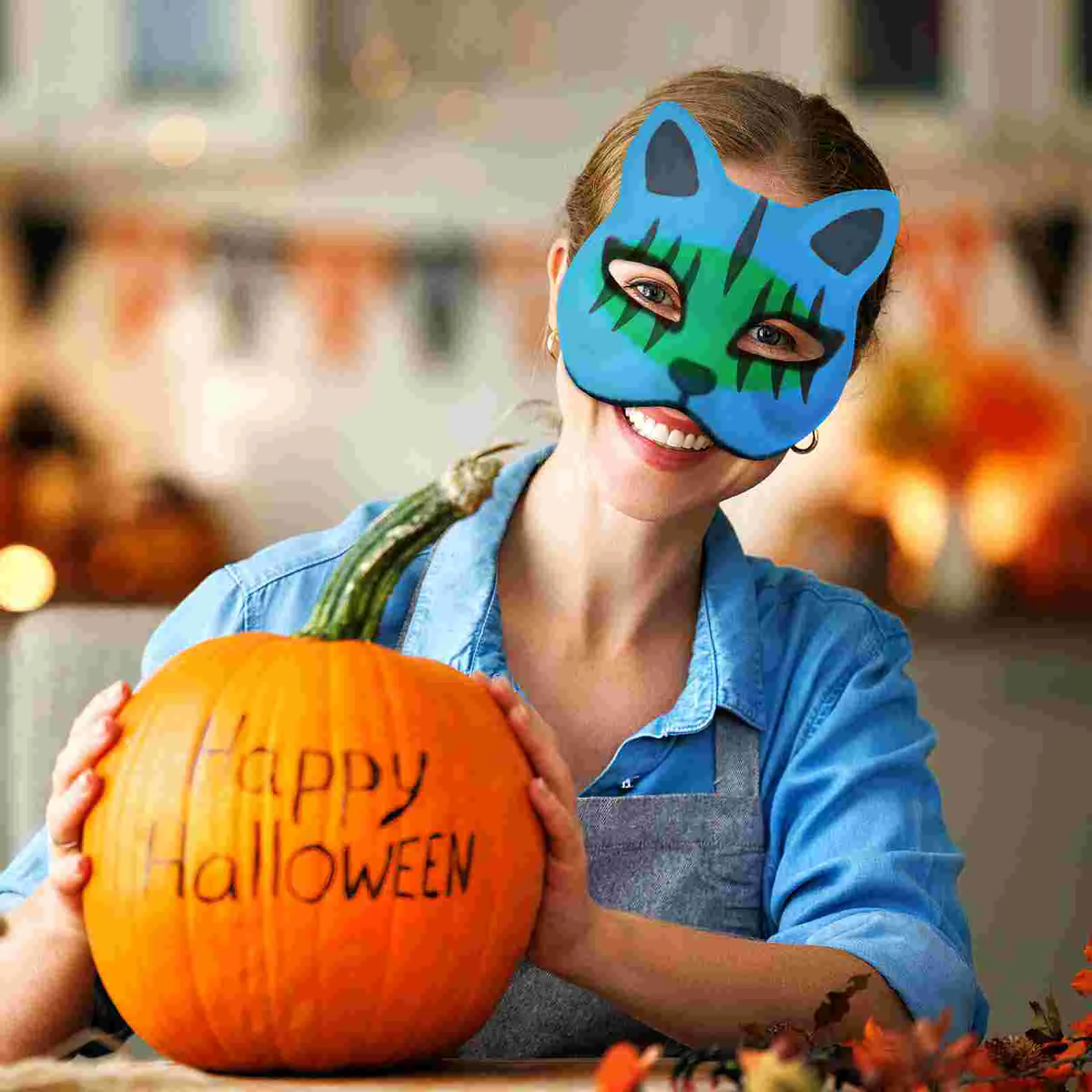 10 stuks Prom Blank Masker Kind Halloween Kostuums Opera Maskerade Papier Party Cosplay DIY Maskers