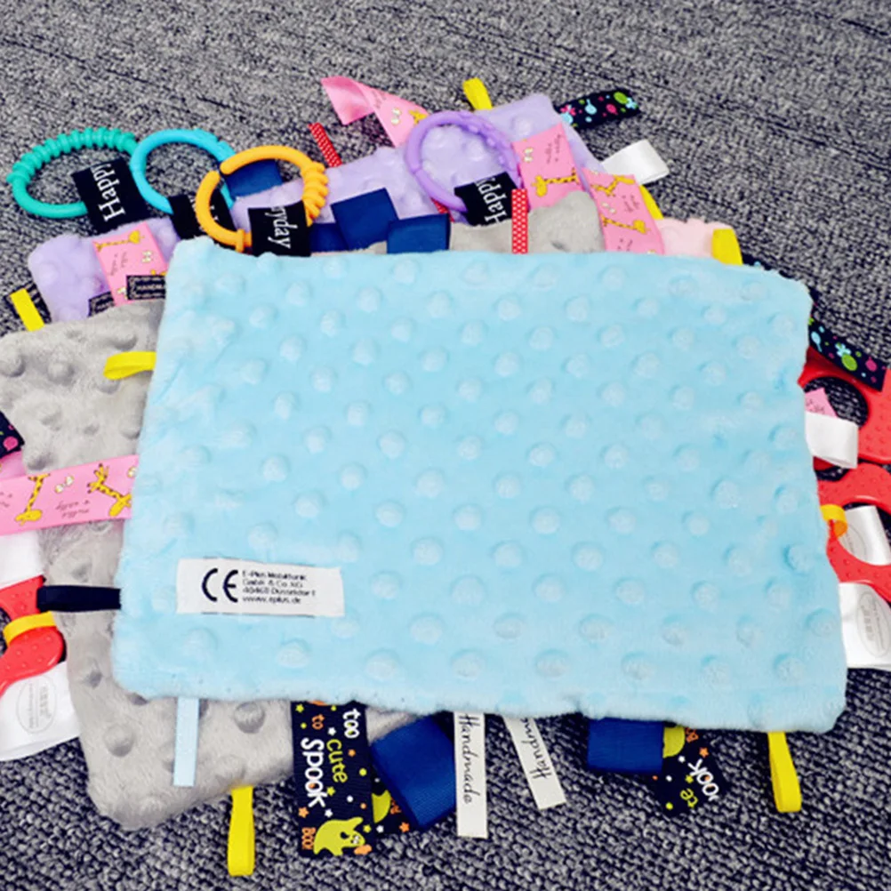 

Soothing Blanket For Newborn Bib Sleeping Appease Towel Washable Baby Bibs Cognitive Color Training Blue