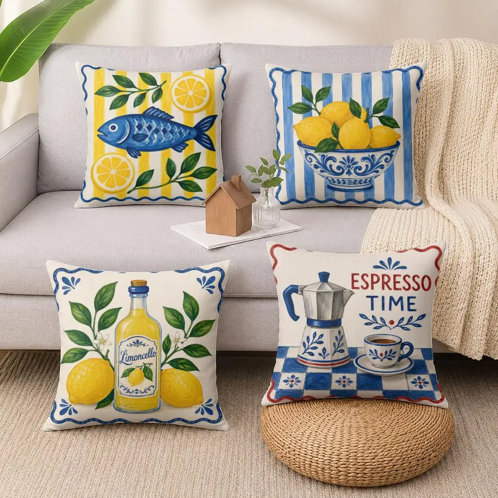Amalfi Dolce Vita Cushion Cover Luxury Soft Plush Short Fur Cushion Case Warm Cozy Sofa Bed Decorative Home
