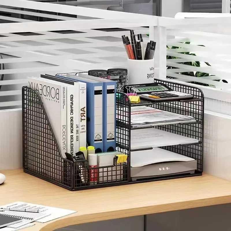 Thickened file rack File frame storage box Multi-layer office storage rack Large capacity financial data sorting rack