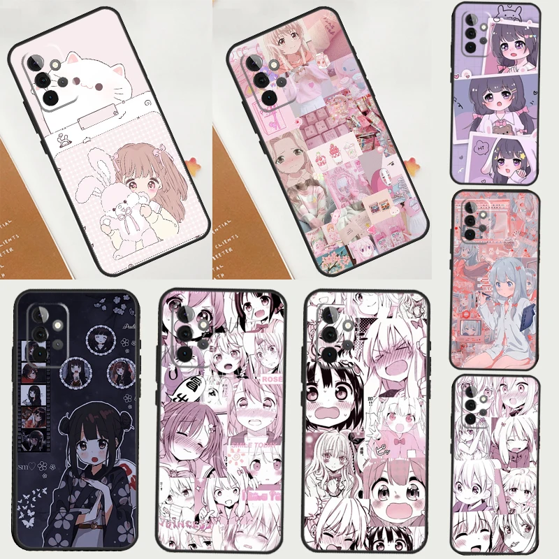 Schattige Kawaii Japan Meisjes Harajuku Hoesje Voor Samsung Galaxy A54 A54 A34 A14 A52 A32 A22 A12 A51 A71 A50 A70 A13 A33 A53 A 52S Achteromslag