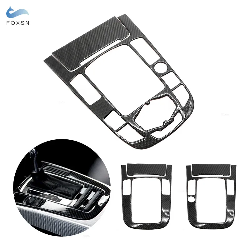 For Audi A4L A5 2009 - 2016 / Q5 2009 - 2018 Carbon Fiber Center Control Gear Shift Panel/Cigarette lighter Frame Cover Sticker 